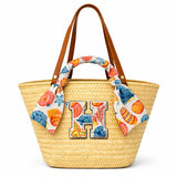 CAPAZO GRANDE DE MIMBRE PERSONALIZADO VERANO