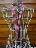 CUELGA LLAVES VICHY ROJO