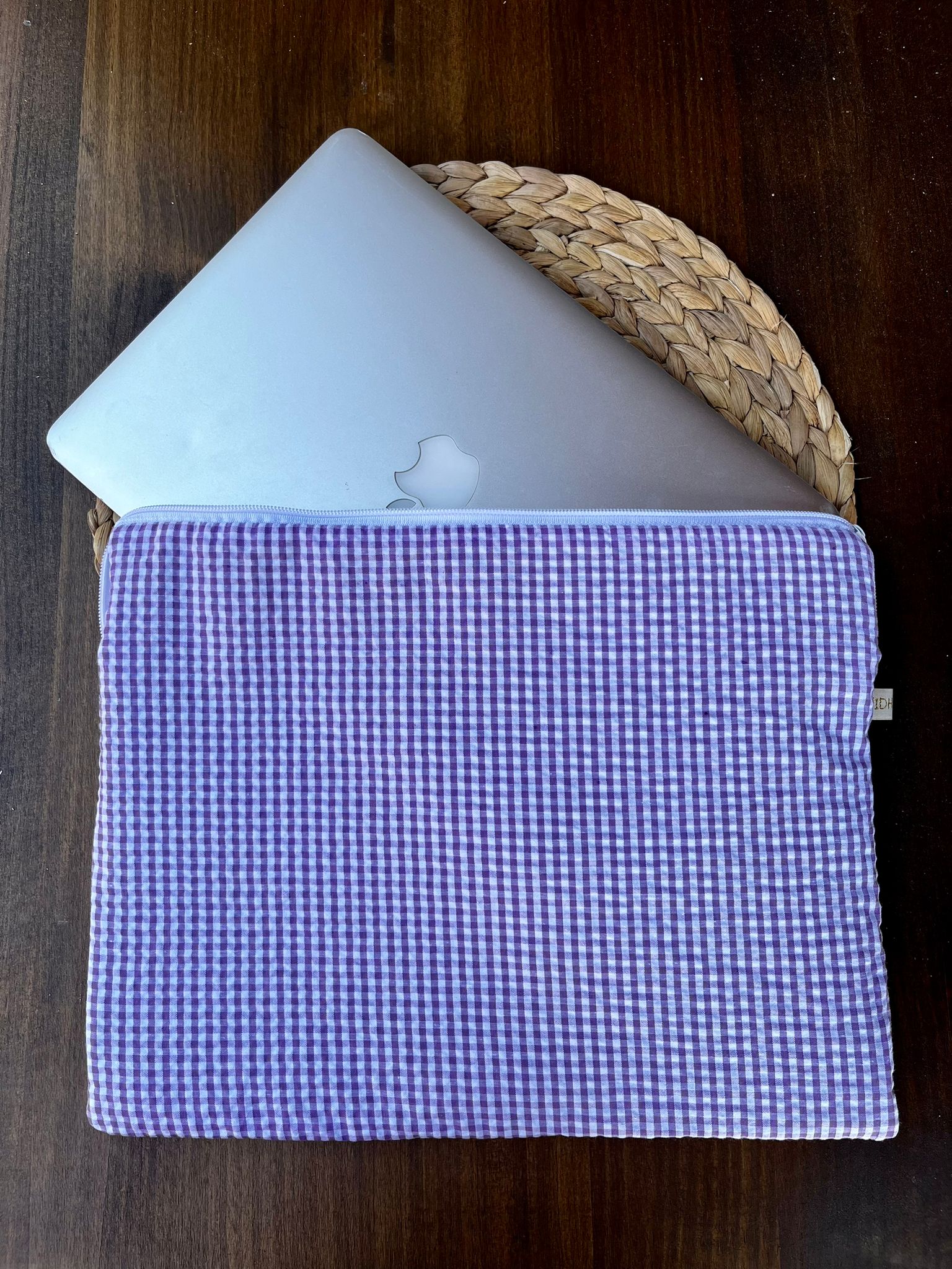 FUNDA PORTATIL VICHY LILA