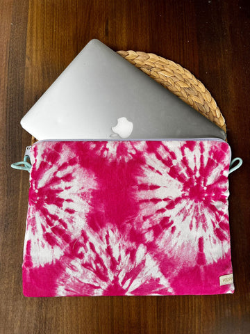FUNDA PORTATIL TYE DYE ROSA