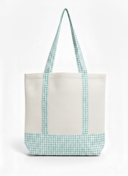 TOTE BAG VICHY TURQUESA