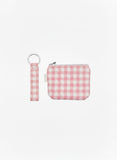 LLAVERO+MONEDERO VICHY ROSA