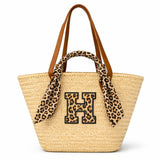 CAPAZO GRANDE DE MIMBRE PERSONALIZADO ANIMAL PRINT