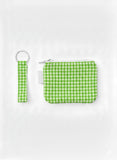 LLAVERO+MONEDERO VICHY VERDE FLUOR