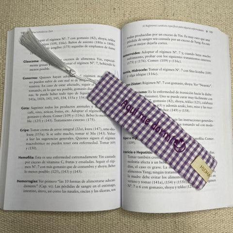 PUNTO DE LIBRO VICHY LILA