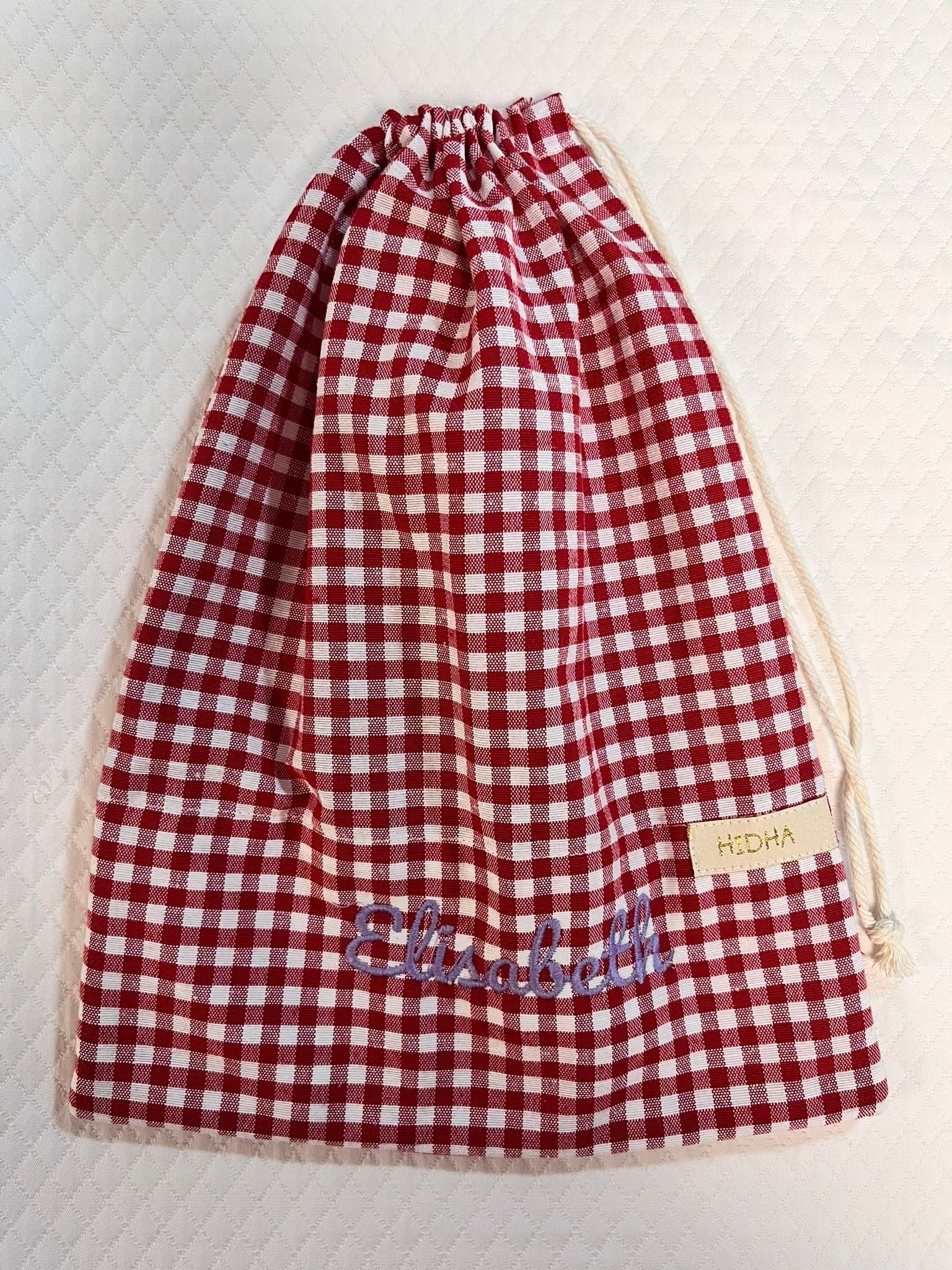 BOLSA MERIENDA VICHY ROJO