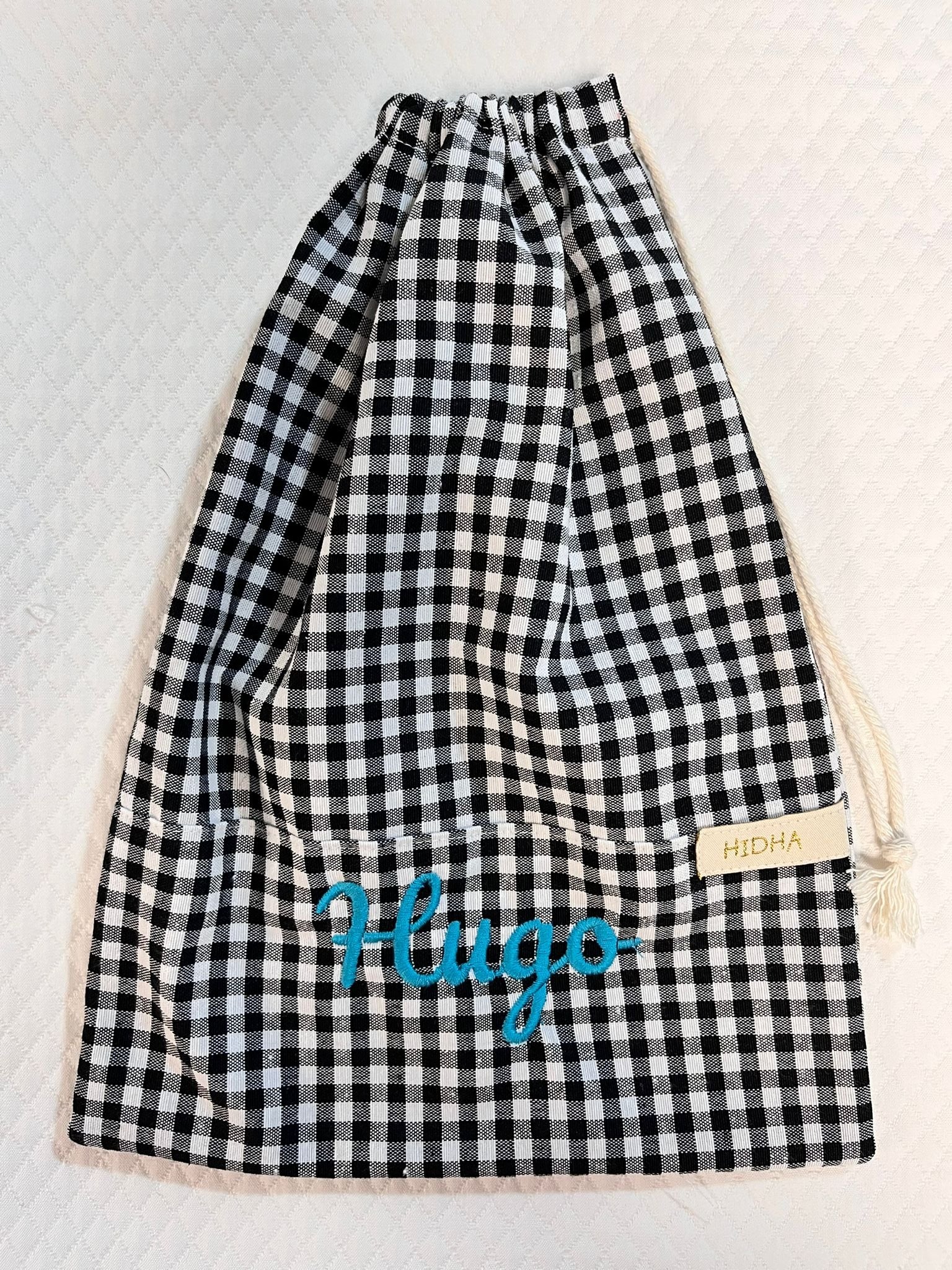 BOLSA MERIENDA VICHY NEGRO