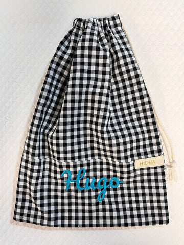 BOLSA MERIENDA VICHY NEGRO