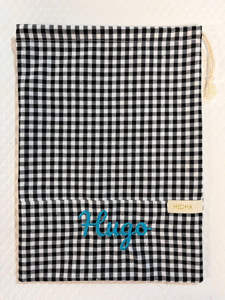 BOLSA MERIENDA VICHY NEGRO