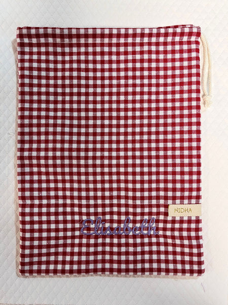 BOLSA MERIENDA VICHY ROJO