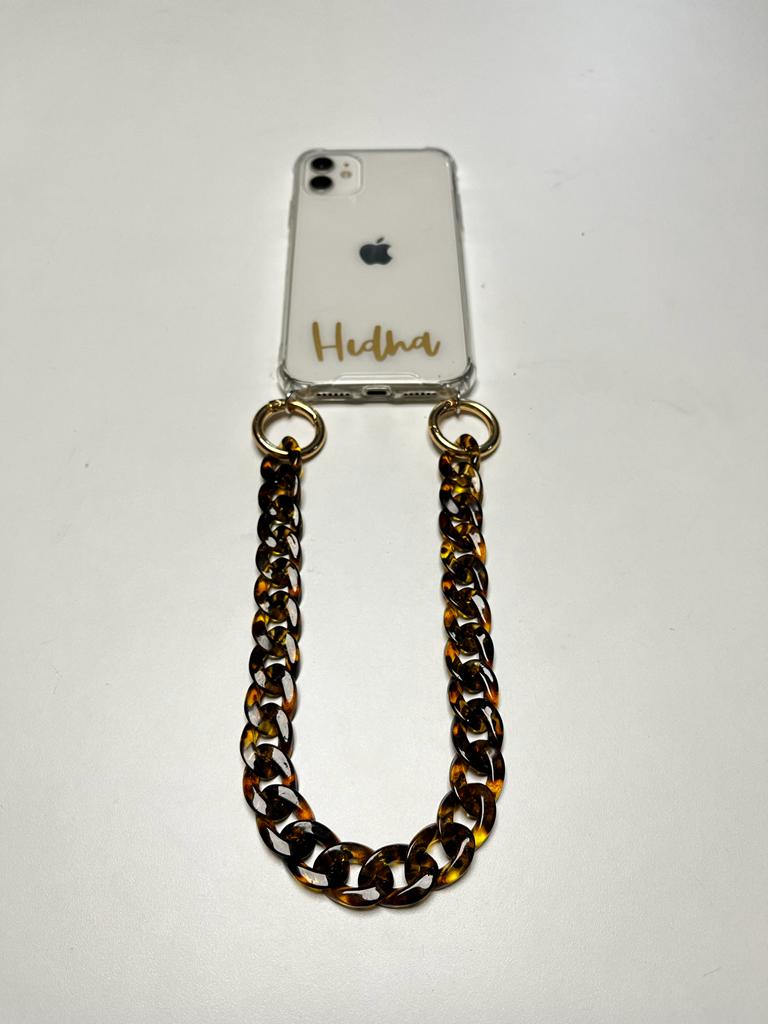 PULSERA PARA MÓVIL TRENZADA CARAMELO
