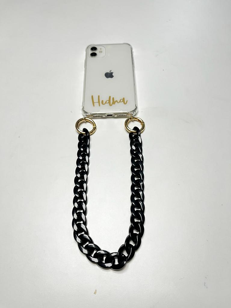 PULSERA PARA MÓVIL TRENZADA NEGRA